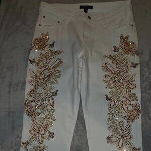 Juliette Rhinestone and Embroidery Embellished Jeans